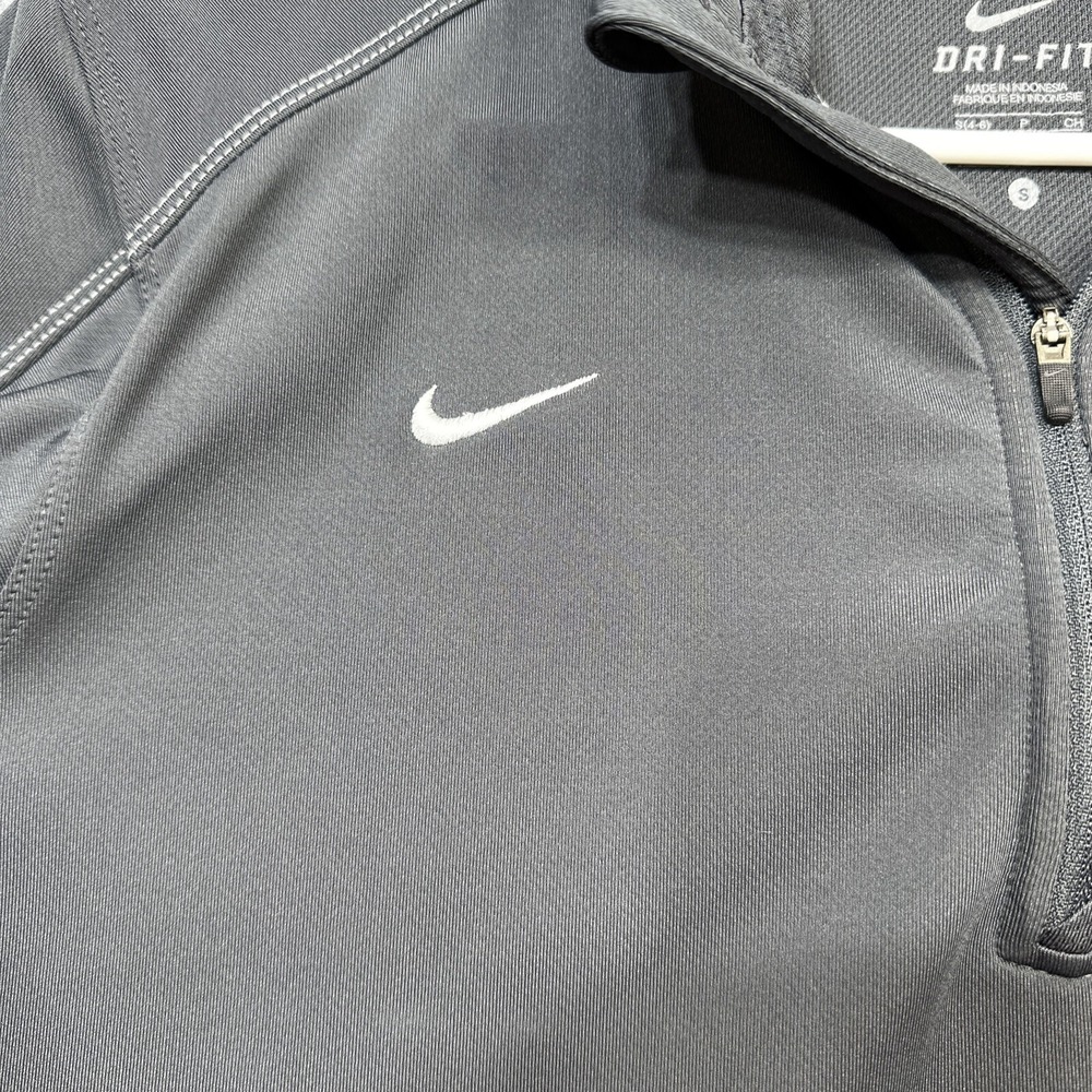 Nike Hoodie Women Small Gray 1/4 Zip Pullover Running Dri Fit Stretch Active Gym - Picture 10 of 12